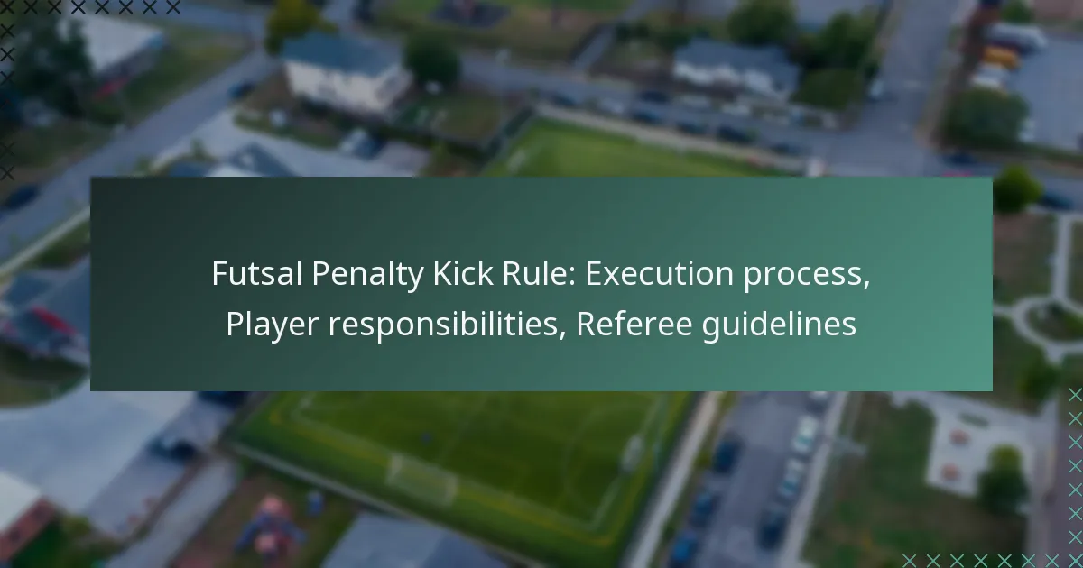 Futsal Penalty Kick Rule: Execution process, Player responsibilities, Referee guidelines