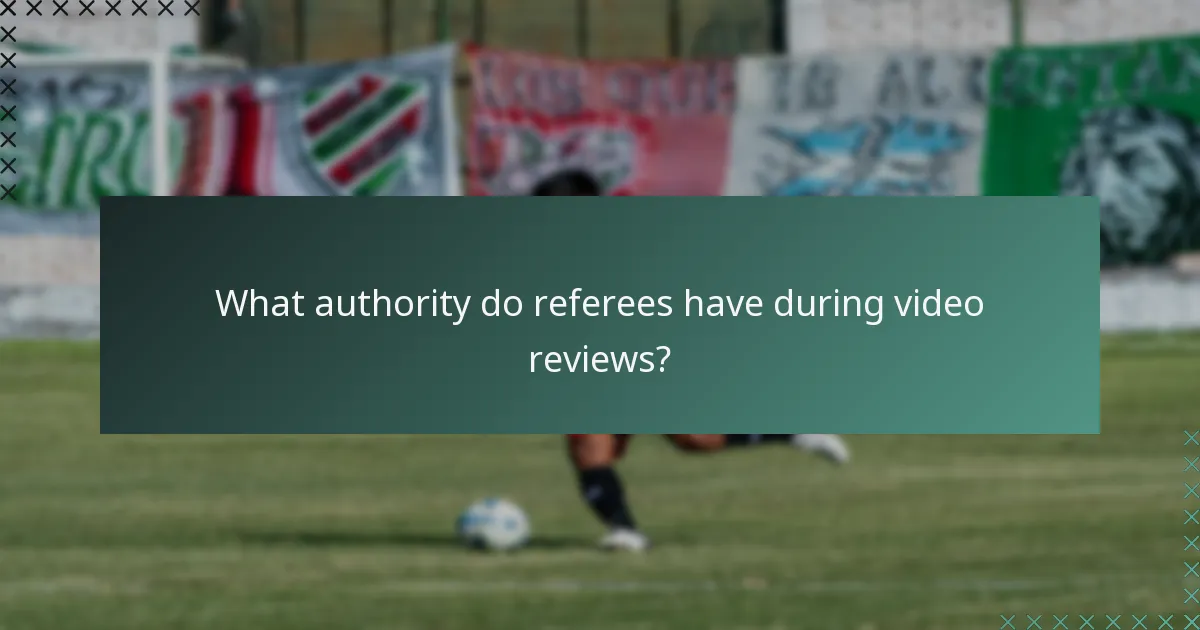 What authority do referees have during video reviews?